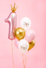 BALONY 30CM ONE PASTEL PALE PINK 1 OP/