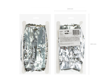 Kurtyna Party, srebrny, 100x200cm