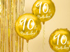 Balon foliowy 90 urodziny 90th Birthday złoty 45 cm