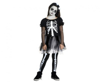 Strój Dziewczyna Kościotrup Halloween dla dzieci rozm. 110/120 cm