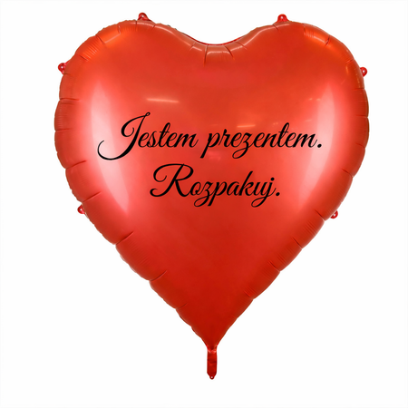 Balon foliowy gigant Serce czerwony 136 x 129 cm PartyDeco