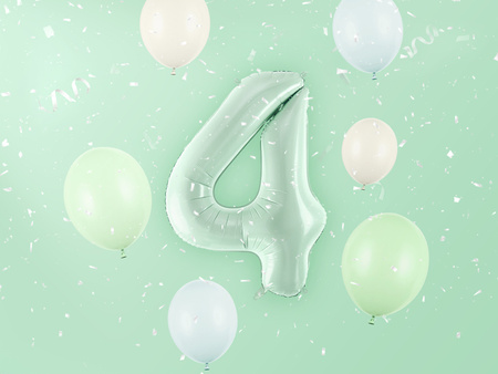 Balon foliowy Cyfra ''4'', 72cm, zieleń