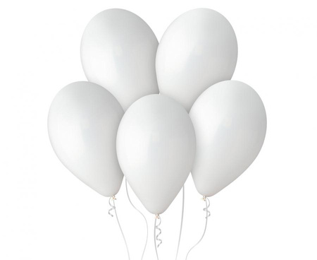 Balony G120 pastel 13" - białe 01