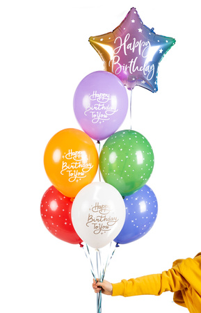 Balony lateksowe Happy Birthday To You mix 30 cm 6 szt.