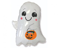 Balon foliowy Duszek z wiaderkiem Halloween 60 cm