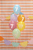 Balony lateksowe 7 urodziny Happy 7 Birthday mix 30 cm 6 szt.