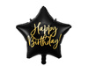 Balon foliowy Happy Birthday czarny 40 cm