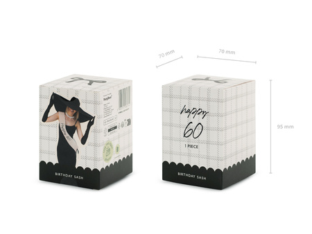 Szarfa Happy 60, krem, 76 cm