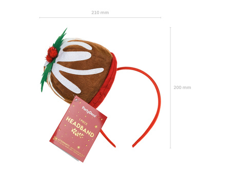 Opaska Babeczka z jemiołą w różnych kolorach 19 x 19 cm