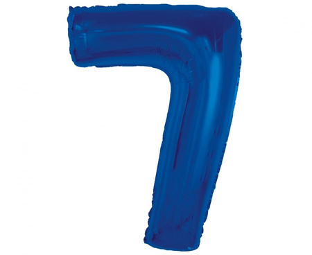 Balon foliowy Smart, cyfra 7, niebieska, 92 cm