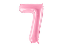 Balon foliowy Cyfra 7 różowy 86 cm