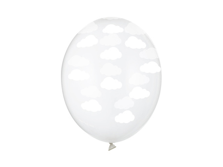 Balon lateksowy Chmurki Crystal przezroczysty 30 cm