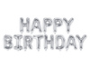 Balon foliowy Happy Birthday srebrny 340 x 35 cm