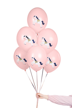 Balony lateksowe Konik Pale Pastel różowe 30 cm 6 szt.