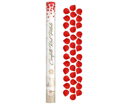 Konfetti pneumatyczne Płatki róż czerwone 60 cm Godan