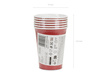 Kubeczki papierowe czerwone 250 ml 6 szt.