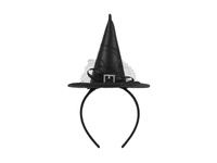 Opaska Kapelusz czarownicy Halloween czarna 17 x 28 cm