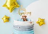 Topper na tort Baby Shower Oh Baby złoty 25 cm