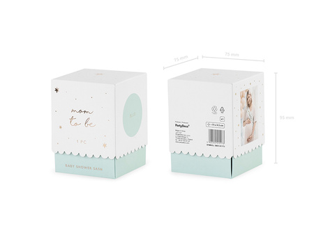 Szarfa Mom to be, jasny tiffany blue, 75 cm