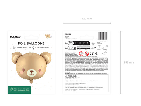 Balon foliowy Miś 56 x 40 cm