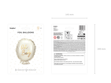 Balon foliowy Oh baby, 53x69 cm, mix