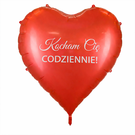 Balon foliowy gigant Serce czerwony 136 x 129 cm PartyDeco