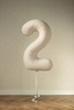 Balon foliowy Cyfra 2 jasny beż 86 cm