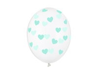 Balon lateksowy Serduszka Clear Crystal przezroczysty 30 cm