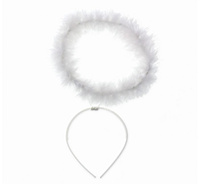 Opaska aureola biała, element stroju anioła na Boże Narodzenie