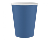 Kubeczki pap. Jednokolorowe, granatowe, 250 ml, 6 szt.