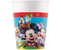 Kubeczki papierowe Myszka Miki (Mickey Mouse) Rock The House 200 ml 8 szt.