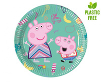 Talerzyki pap. Peppa Pig, next generation, 20 cm, 8 szt. (plastic-free)