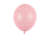 Balony 30cm, Kropki, Pastel Baby Pink (1 op. / )