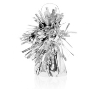 Ciężarek foliowy do balonów z helem, srebrny, 145 g 