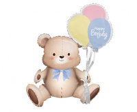 Balon foliowy Miś z balonikami, 41x76x31 cm
