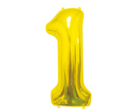 Balon foliowy B&C Cyfra 1, złota, 85 cm