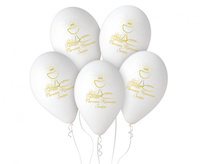 Balony lateksowe Premium Hel Pierwsza Komunia Święta kielich 33 cm 5 szt.