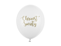 Balony 30 cm, Chrzest Święty, Pastel Pure White (1 op. / )