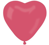 Balon lateksowy Walentynki Serce Pastel czerwony
