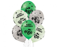 Balony lateksowe Monster Truck zielone 29 cm 6 szt.