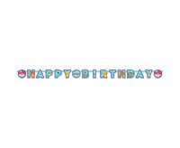 Girlanda papierowa Happy Birthday Pokemon 218 x 12 cm