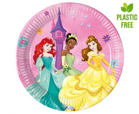 Talerzyki papierowe Princess-Live Your Story, next generation 20cm, 8 szt. (plastic-free) (papier FSC)