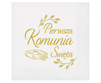 Serwetki papierowe Pierwsza Komunia Święta biblia 33 x 33 cm 20 szt.