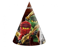Czapeczki papierowe Lego Ninjago, 6 szt.,