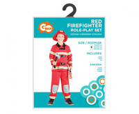 Zestaw dla dzieci Czerwony Strażak (bluzka, spodnie, czapka), rozm.120/130 cm