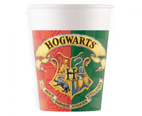 Kubeczki papierowe (WM) Harry Potter Hogwards Houses Warner, 200 ml, 8 szt. (SUP label) (dawniej 93506)