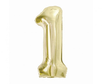 Balon foliowy Cyfra 1 szampański 85 cm