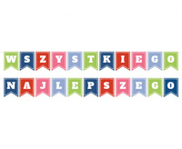 Girlanda Wszystkiego Najlepszego, flagi, 2x400 cm