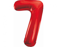 Balon foliowy Cyfra 7 czerwony 85 cm