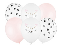 Balony lateksowe Kotek mix 30 cm 6 szt.
